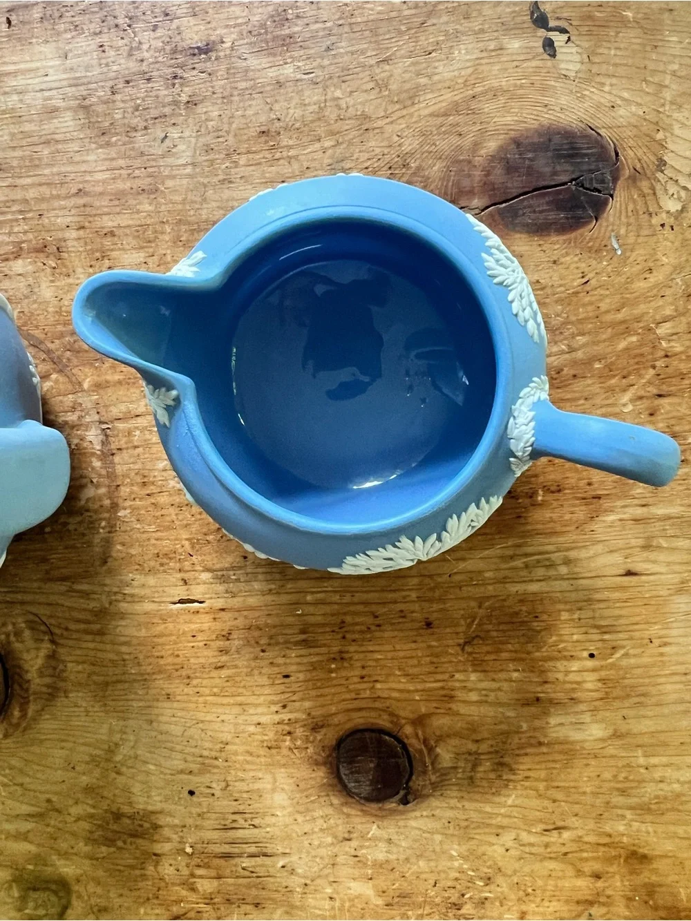 Iconic Wedgwood Blue Jasperware 3 Piece Coffee Service set Pristine Condition